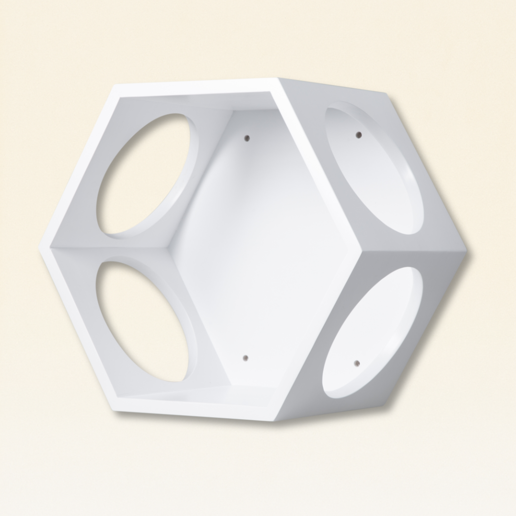 【キャットステップ】MYZOO-六角ハウス/ホワイト