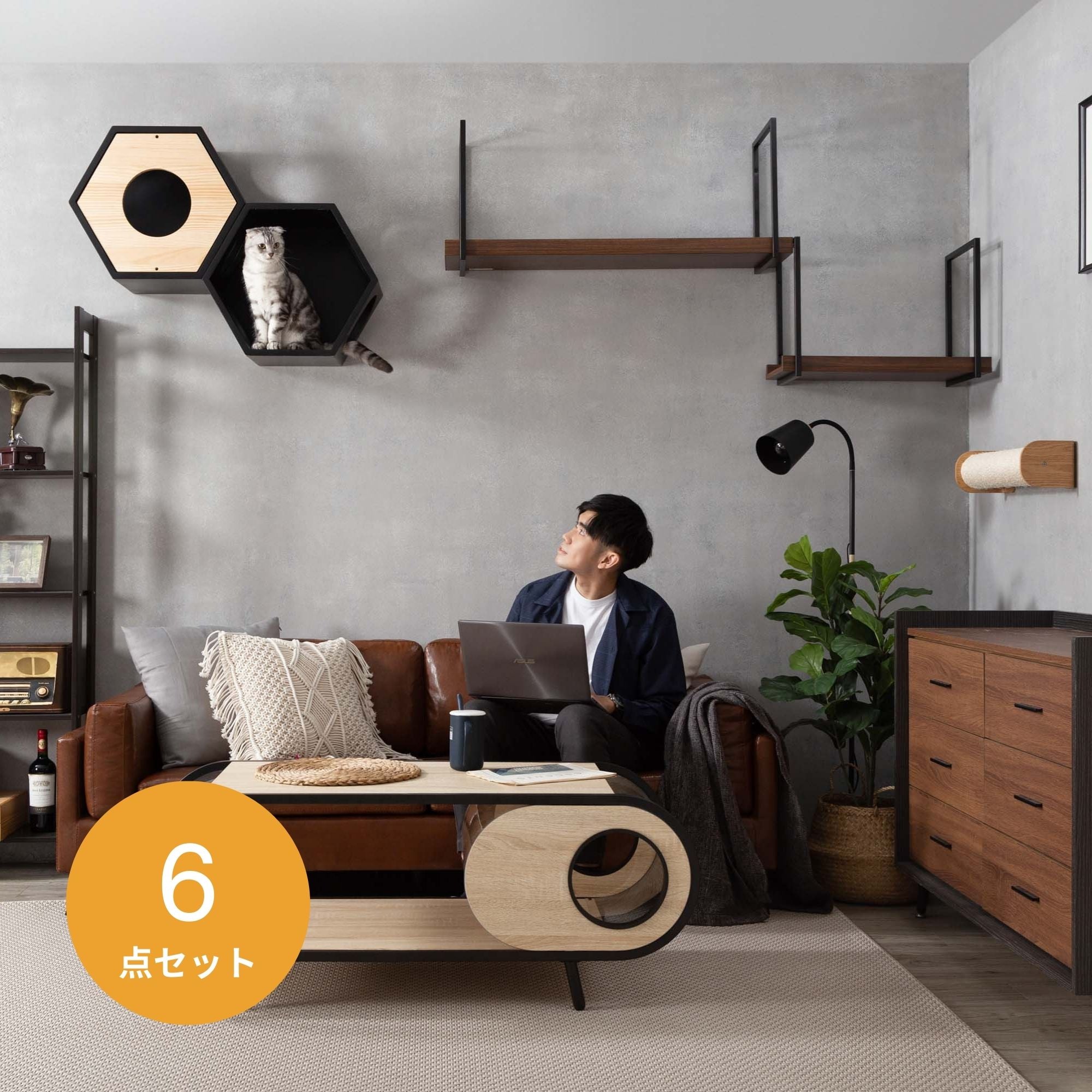 【モダン風セット】六角ハウス+Avenue+Cylinder