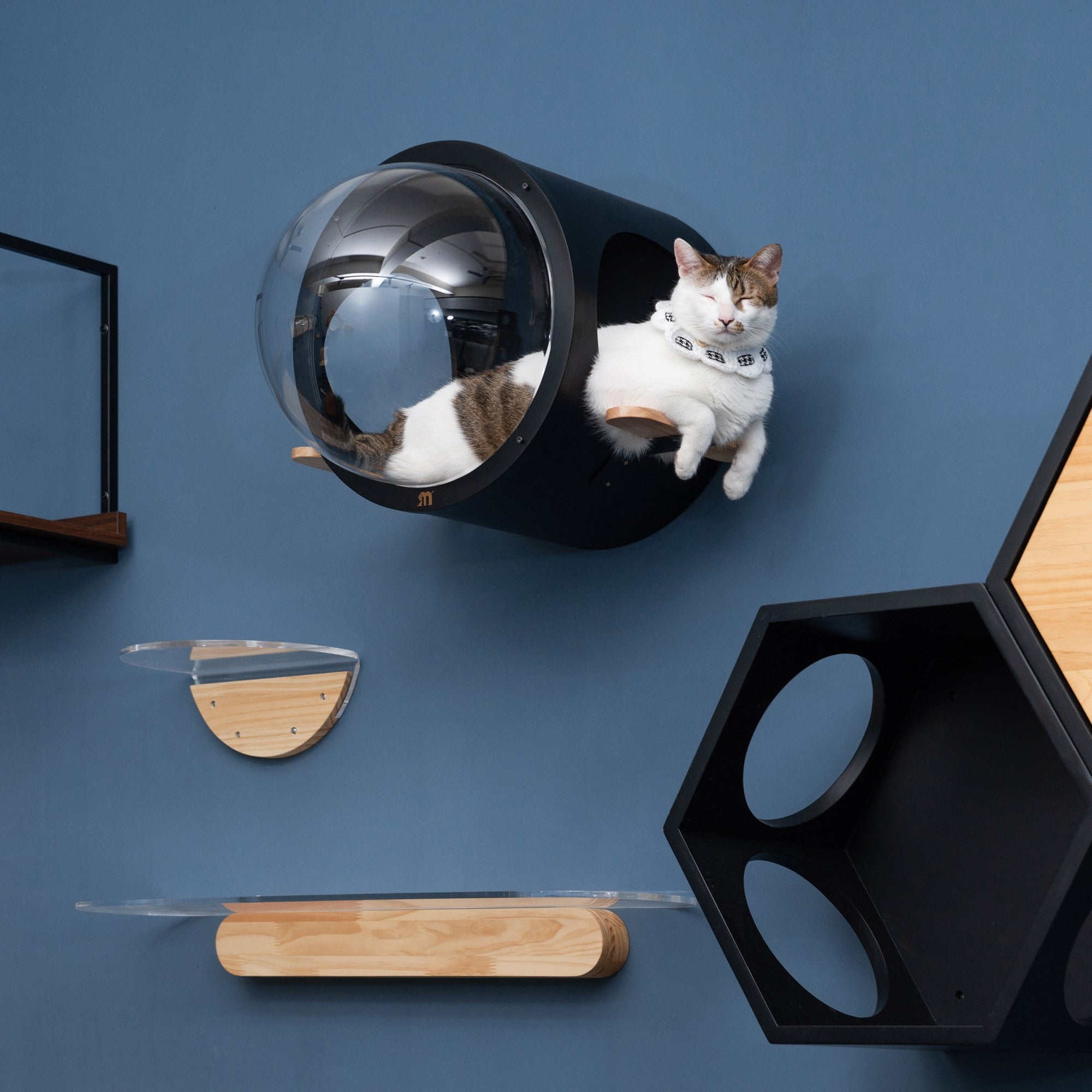 【両開きタイプ猫ベッド】MYZOO-潜水艇Ocean Rover(全2色)