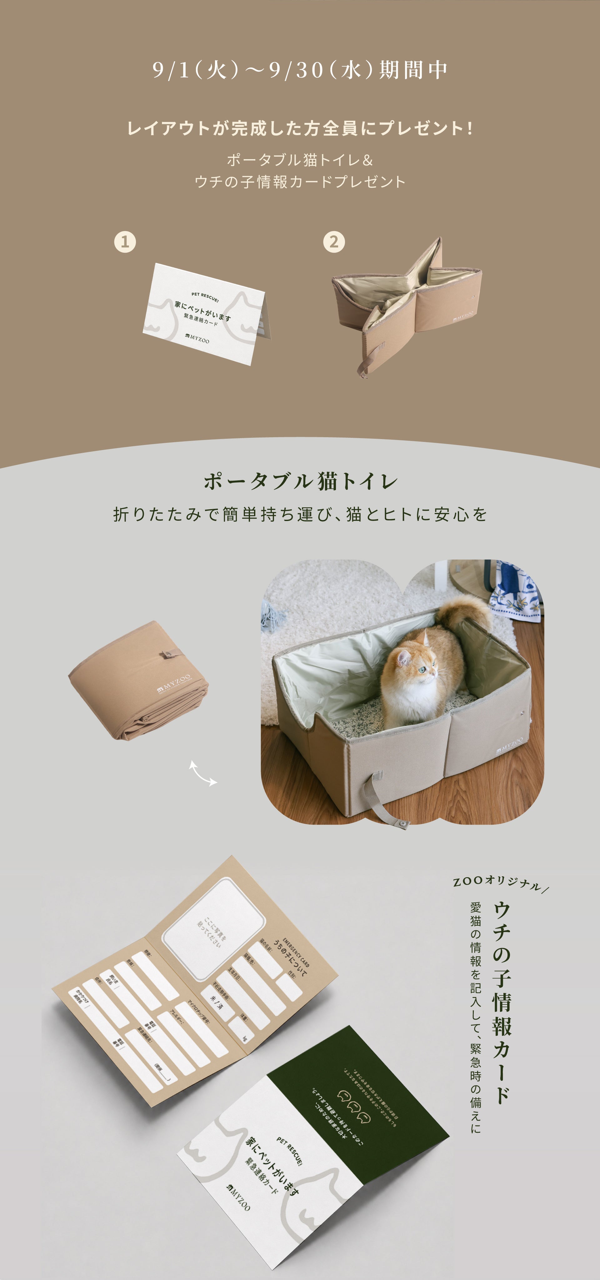 MYZOO猫の防災月間