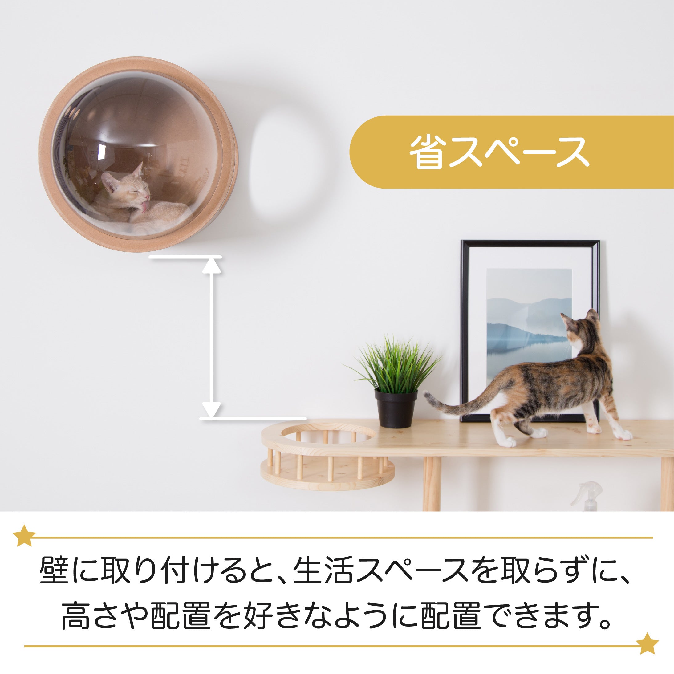 スペードのモルトの星空の家の猫のベッド - 猫用品