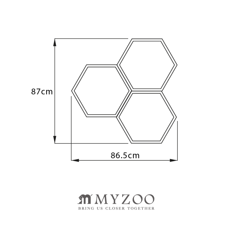【MYZOOキャットウォークセットH】 六角ハウス/ブラック+宇宙船GAMMA/ブラック