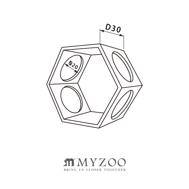 【MYZOOキャットウォークセットA 】六角ハウス/ホワイト+宇宙船GAMMA/ホワイト+CYLINDER