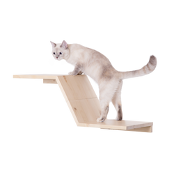 MYZOO ZONEキャットステップ/キャットウォーク　スプルース無垢材　室内飼育猫の運動不足やストレスに解消。壁付けタイプでスペース取らない。